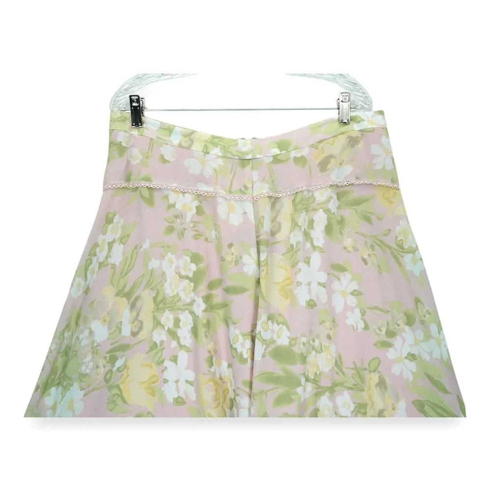 NWT‎ Emma James Women's Skirt Floral Print Size 14 Back Zip Closure